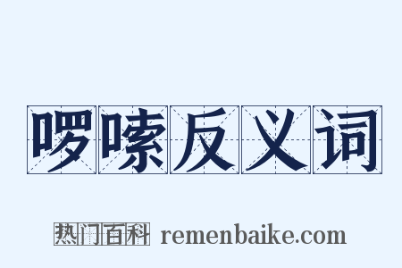 啰嗦反义词是什么意思的图片